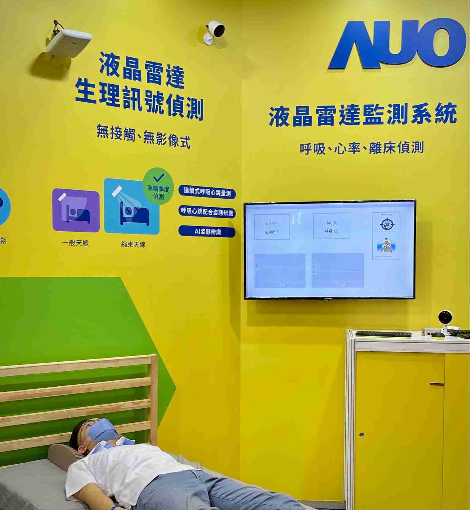 彩运网颐康「无接触生理监测雷达」，，免除传统线路与贴片束缚，，，，精准侦测呼吸、、、、心跳等重要生理讯号