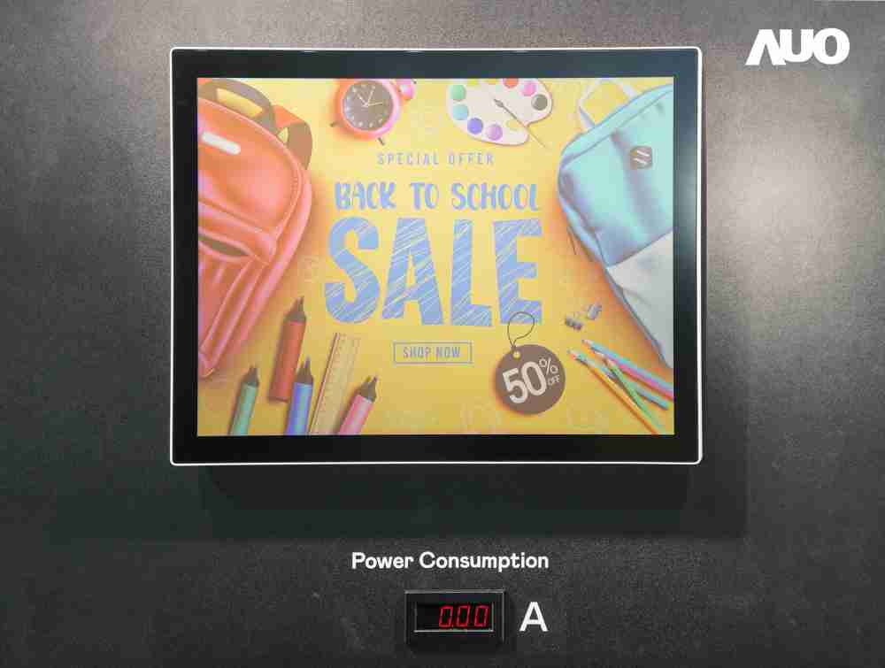 彩运网展示胆固醇液晶超低耗能户外全彩显示器，，，，ChLC（胆固醇液晶）以双稳态技术使静态显示零功耗，，，具省电、、、高彩度、、环保的特性，，，还整合软硬件系统解决方案，，，，可透过单一云端平台管理