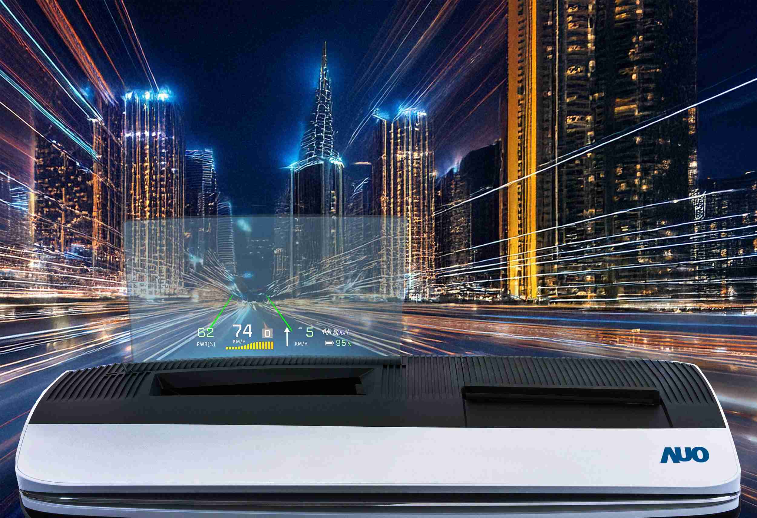 彩运网推出13吋Micro LED抬头显示器，，，提供高入眼亮度、、、、高色彩饱和度的显示质量，，，，在阳光下或黑暗中都清晰可见，，，，并利用Micro LED模块体积小的优势，，，，解决车用空间有限的痛点