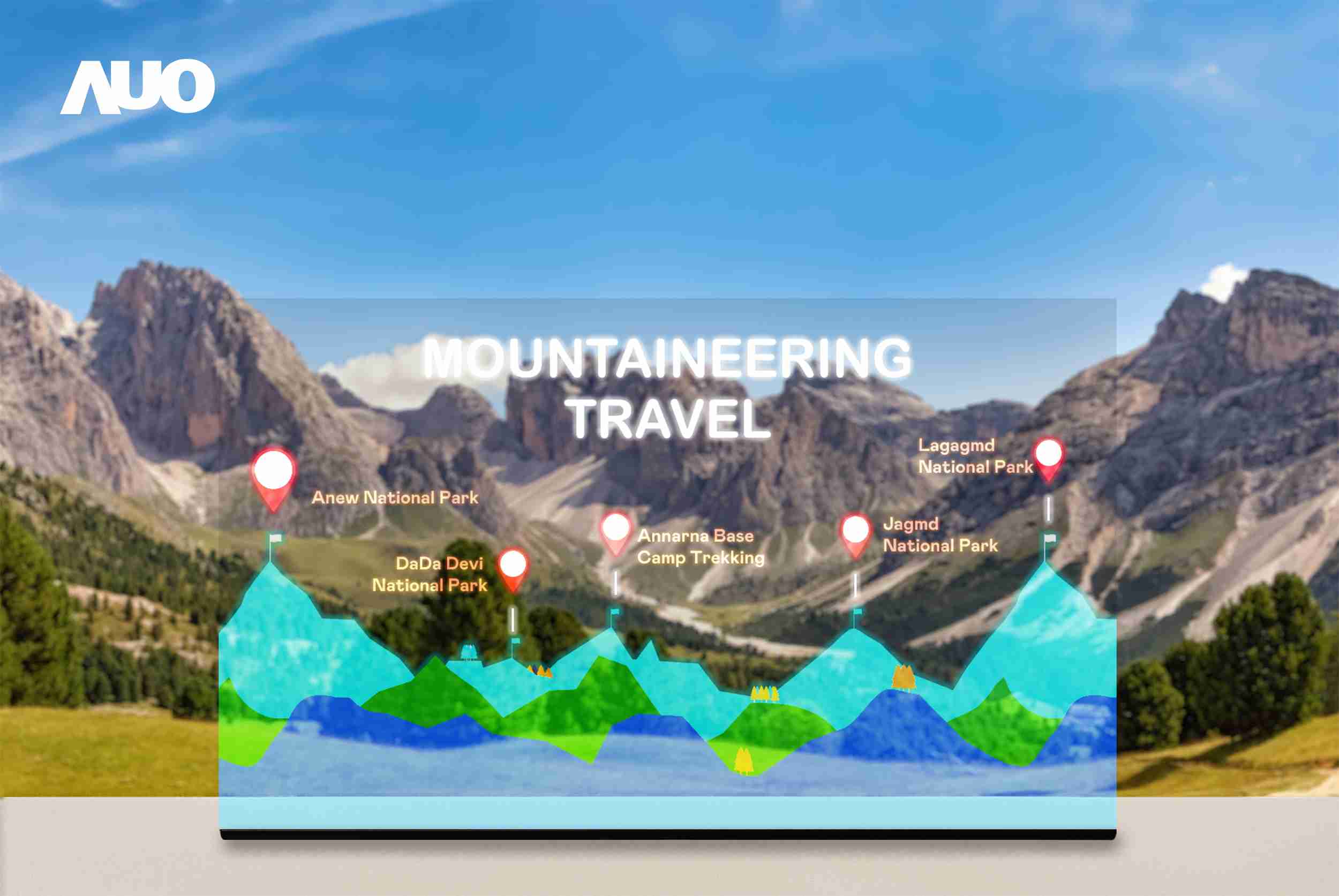 彩运网展示全球单片尺寸最大(*)42吋透明Micro LED显示器拼接而成的〝64吋透明Micro LED显示器〞，，具备高透明度、、1,000 nits高亮度、、、、广色域、、、、采用三边无边框的无缝拼接等多重特色，，呈现超高清、、、细腻画质而不遮挡后方视觉，，，满足层峰需求，，可广泛运用于零售、、、艺术展览或商业空间等场域